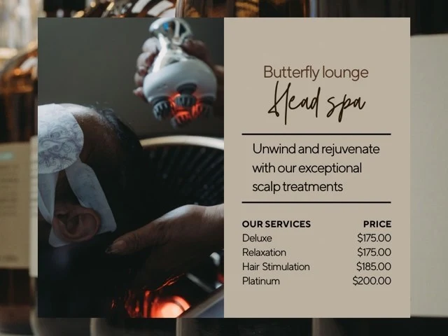 butterfly lounge head spa